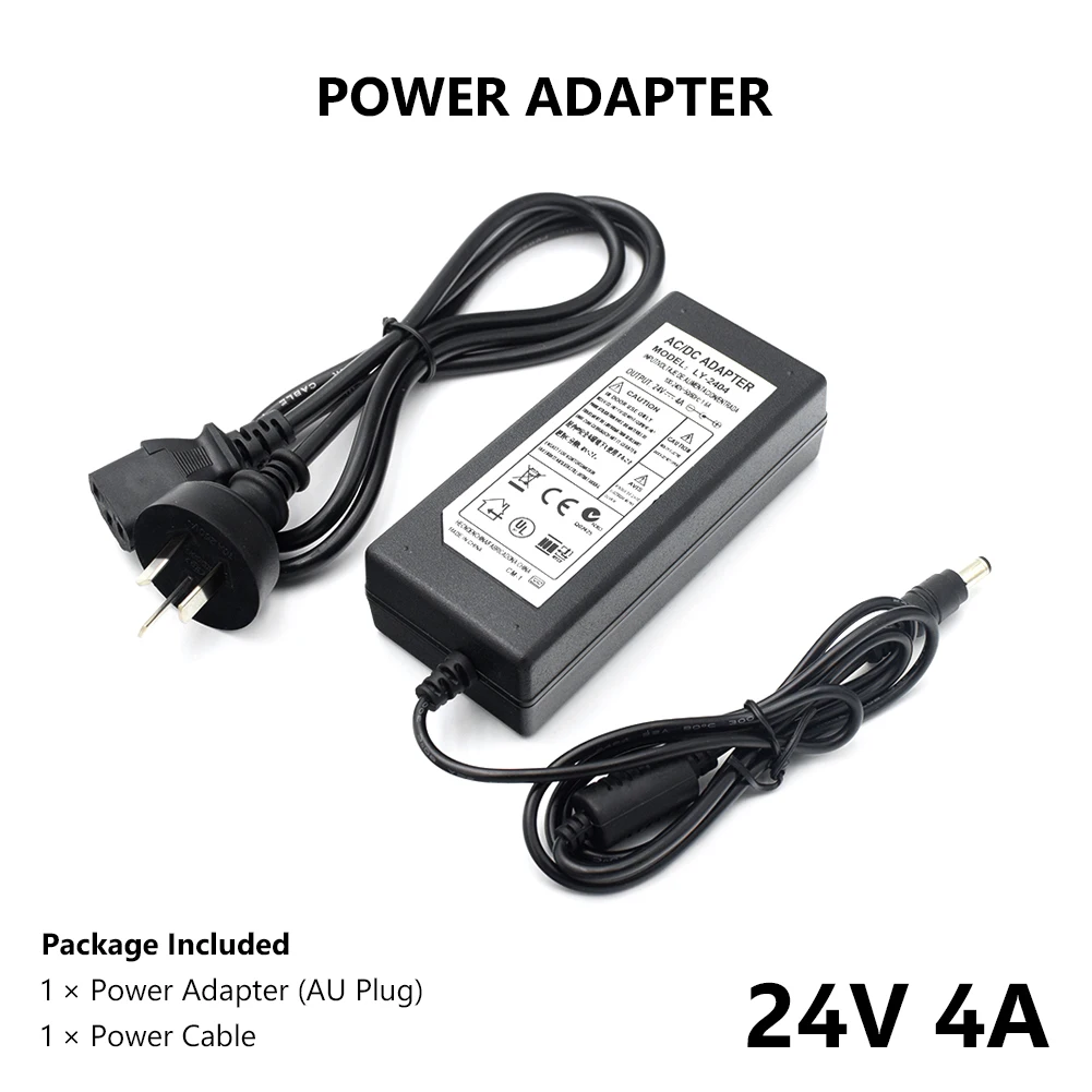 US/EU/UK/AU разъем AC100 240V DC/DC 24V 4A Питание адаптер конвертер Зарядное устройство
