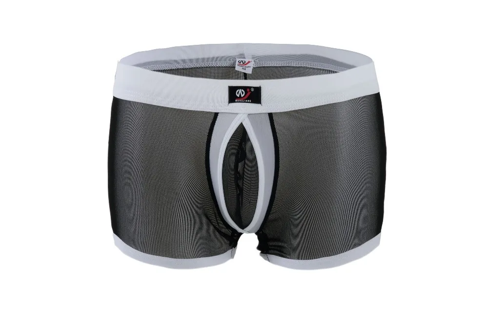 WJ нижнее белье для мужчин сексуальные мужские трусы геев сетчатые боксеры