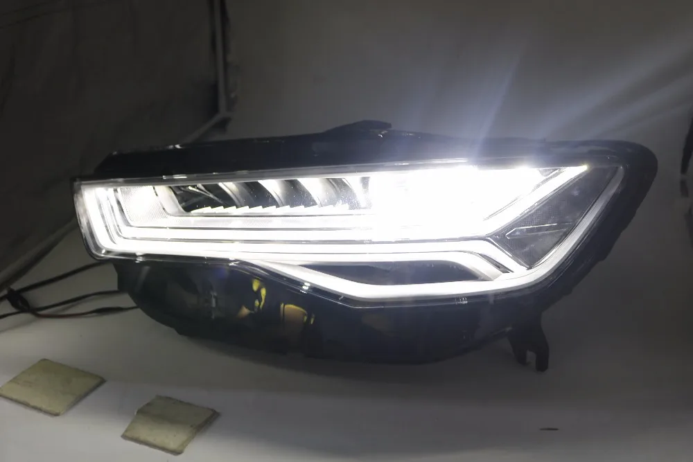 Новейший супер яркий светодиодный светильник Audi A6L налобный с матрицей в сборе