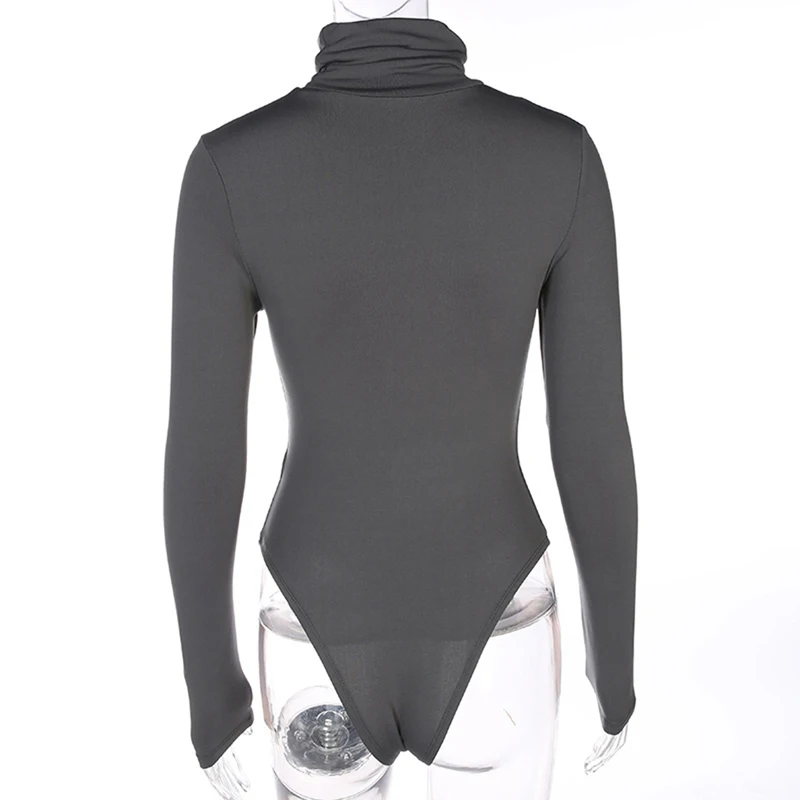 

Bigsweety New Women Turtleneck Long Sleeve Bodysuit Sexy Female Bodycon Skinny Warm Romper Elegant Autumn Bottoming Jumpsuit