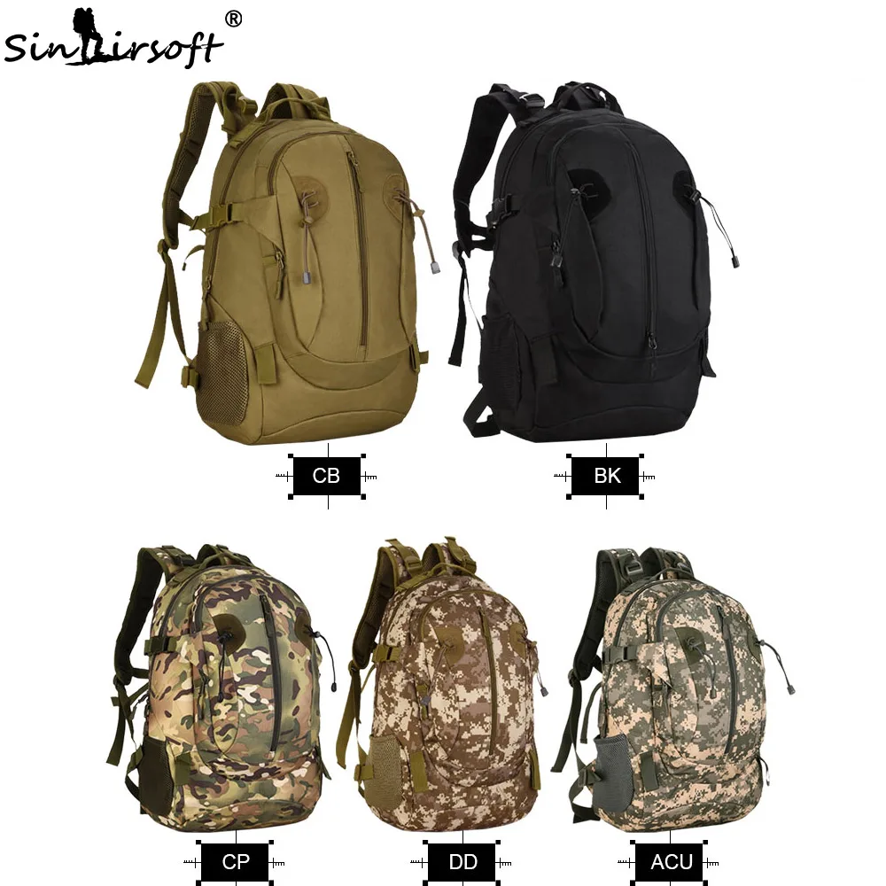 Sinairsoft 40L спортивная сумка Открытый 1000D нейлон Водонепроницаемый Сумки Молл Спорт Тактический рюкзак Военное Дело Охота Отдых Туризм Сумка