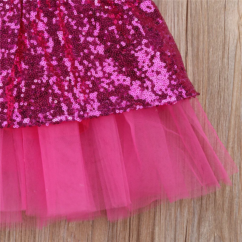 Детское кружевное платье с блестками и бантом на спине|dress for|dresses for girlsbaby girl sequin |