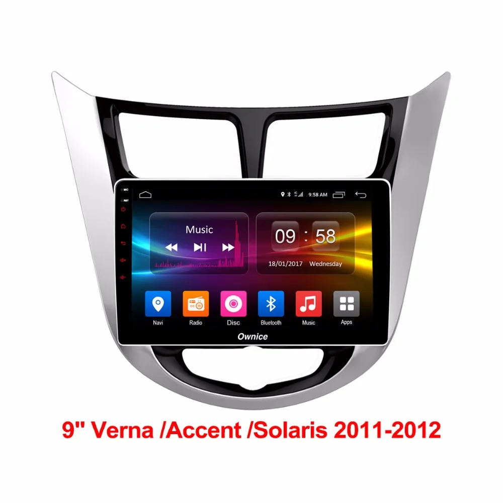 HD 1024 9 дюймов для Hyundai Solaris Accent Verna 2011 Восьмиядерный gps навигация радио стерео 4G Wi