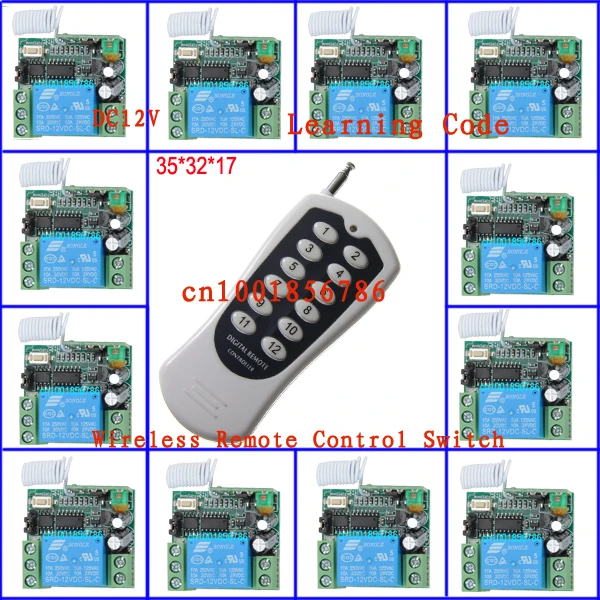 Broadlink RM Pro + 12 приемников iphone/android WIFI RF В постоянного тока 1 канальный беспроводной