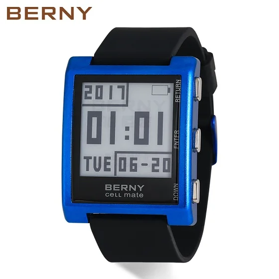 E003-C Ролевые роскошные часы Digita электронные чернила reloj hombre мужские ретро цифровые электронные наручные часы e-Ink E003 часы Кубка мира - Цвет: E003-C