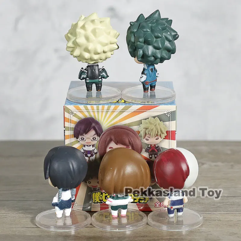 Фигурка героя моя геройская академия талисман нитотан набор из 5 шт. Deku Bakugo Shoto Ochako