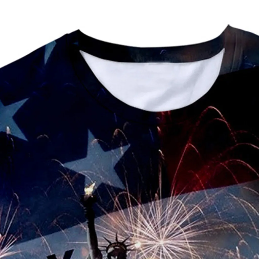 

Fashion Toddler Kid Boys Summer 3D Print 4th of July T-shirt Tops Casual Clothes