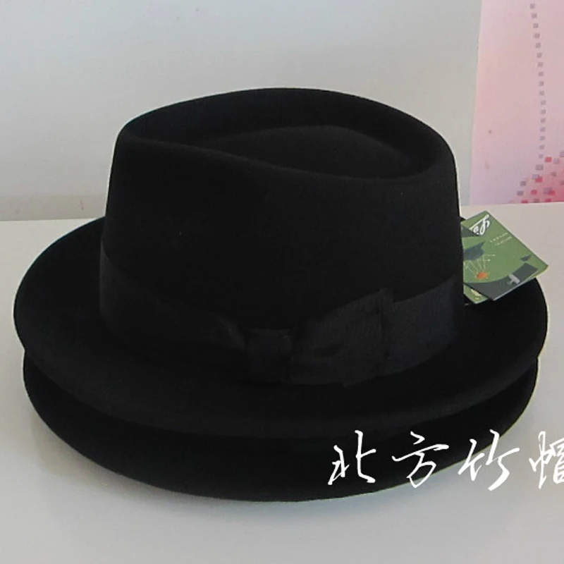 LIHUA бренд trilby шляпа котелок из шерсти шляпа вечерние модные фетровые шляпы серого цвета мужская шляпа Федора