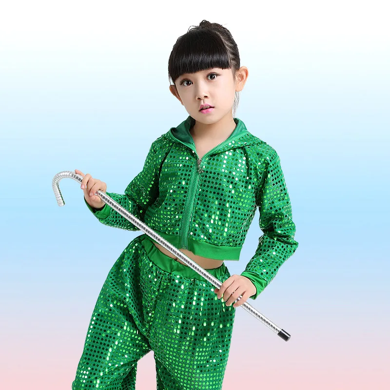 Новинка 2017 года Детское трико с блестками для выступлений латинских танцев джаза