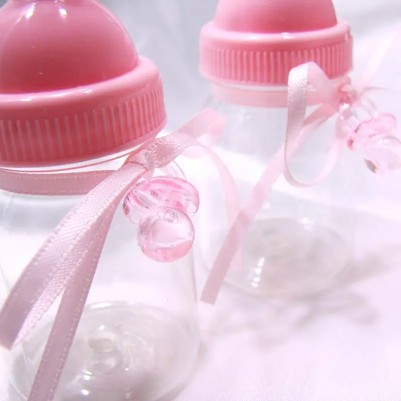Новый 12 шт. Baby Shower подарок бутылку синий мальчик розового цвета для девочек на