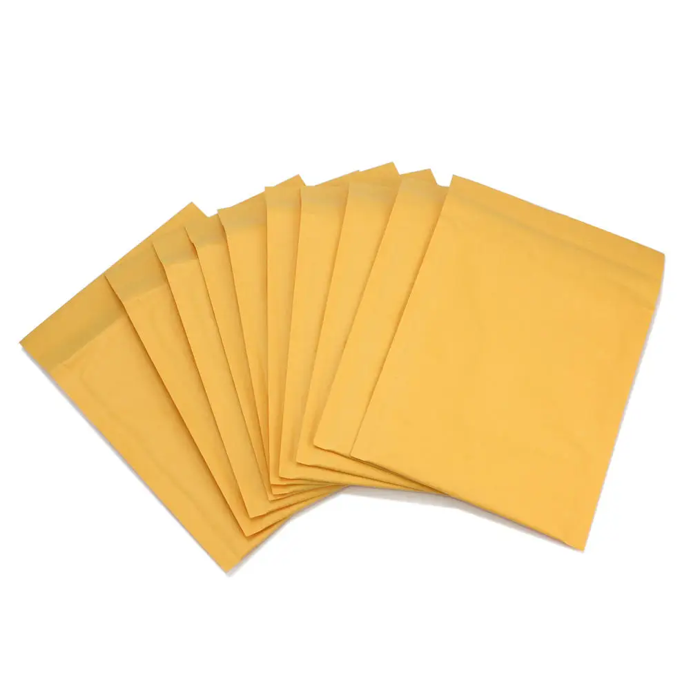

50pcs/lot Kraft Bubble Mailers Padded Bubble Envelopes Paper Bags Envelope Yellow Mailing Bag Free Shipping