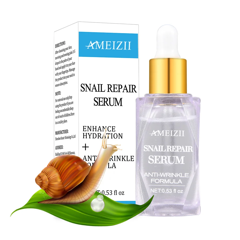 Snail Serum AMEIZII Витамин С ретинол сыворотка восстановление и отбеливание улитки против морщин Гиалуроновая кислота осветляет лифтинг укрепляющий Омоложение Уход за кожей - Вес нетто: Snail Serum