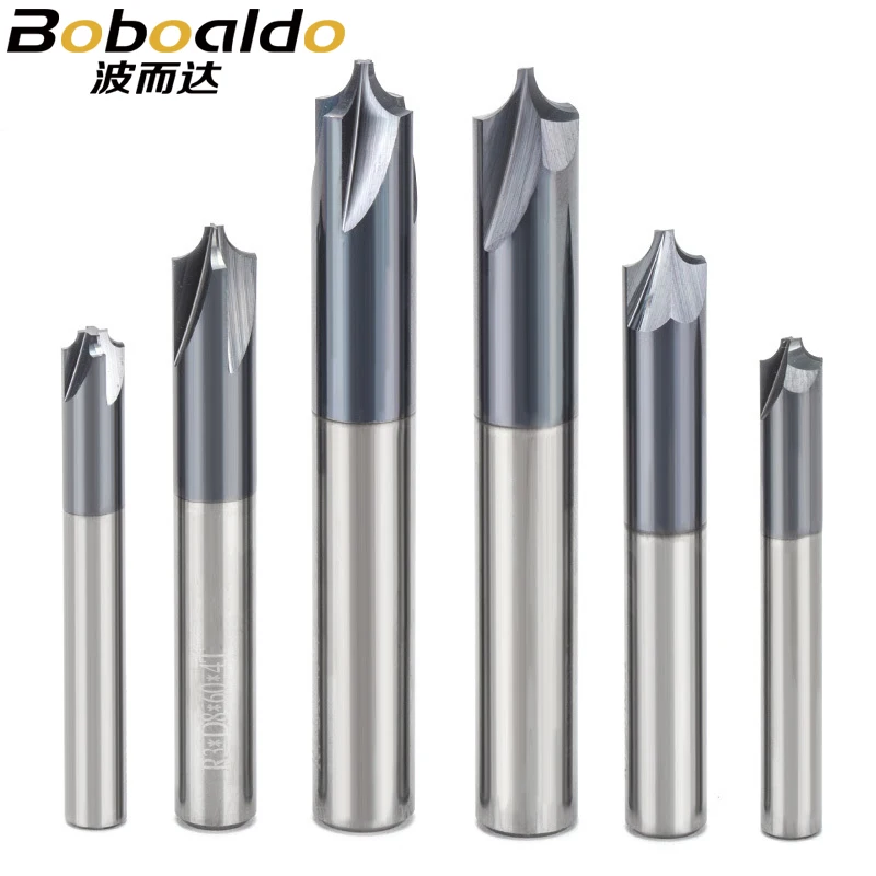 1 шт. твердосплавная дуга R угловая Концевая фреза 2 и 4 канавки CNC анти для