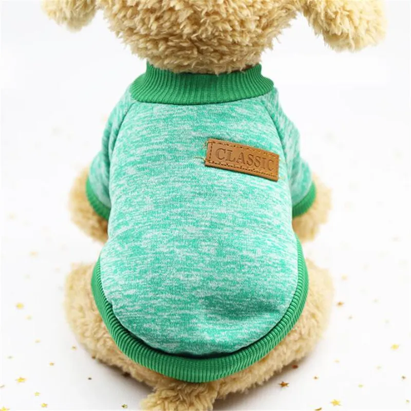 Dog Sweater Autumn Winter Puppy Clothes Solid Classics Soft Warm Cotton Cute Coat For Chihuahua Teddy XS XXL |