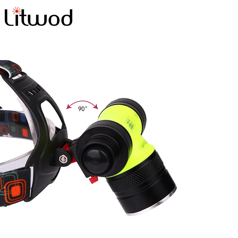Litwod z20 D802 светодиодный Дайвинг Фары Фара 2 * XM L T6 фара подводный Водонепроницаемый