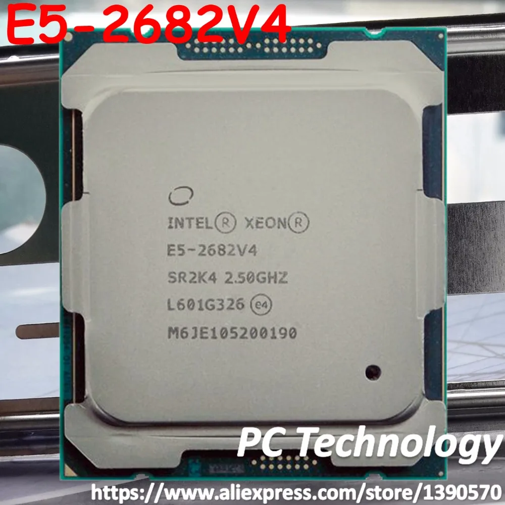 E5 2682v4 оригинальный Intel Xeon 2 50 ГГц 16 Core 40M Cache 2682 V4 DDR4 2400 МГц FCLGA2011 3 TPD 120 Вт Бесплатная