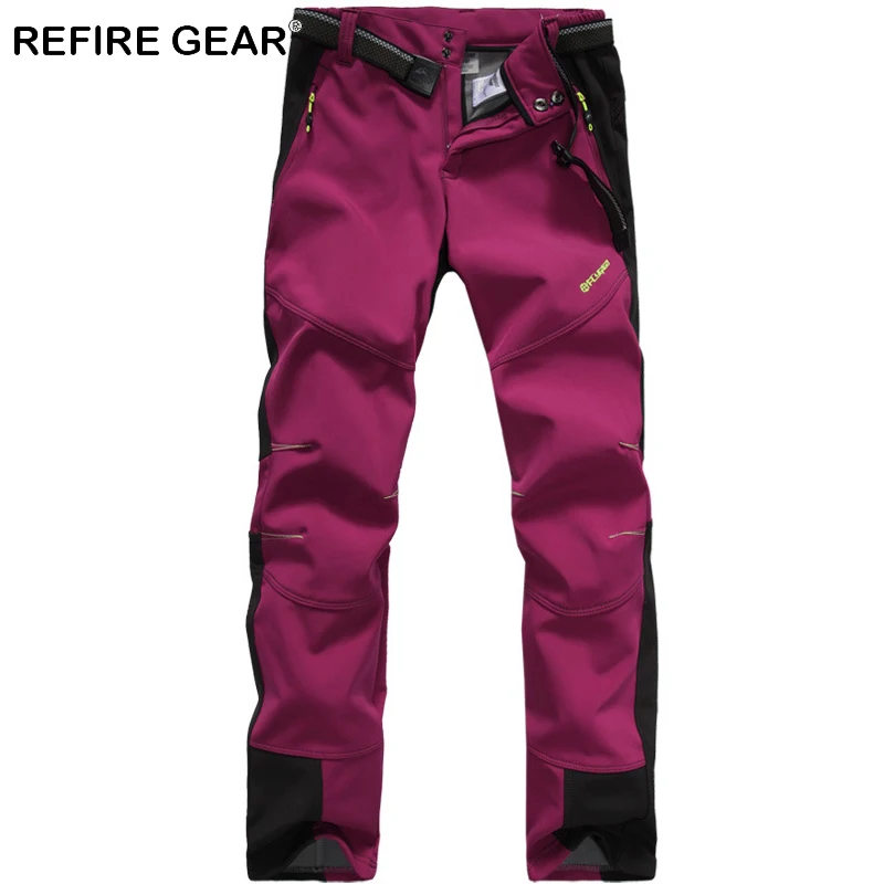Женские теплые флисовые брюки ReFire Gear непромокаемые для альпинизма | Спорт и