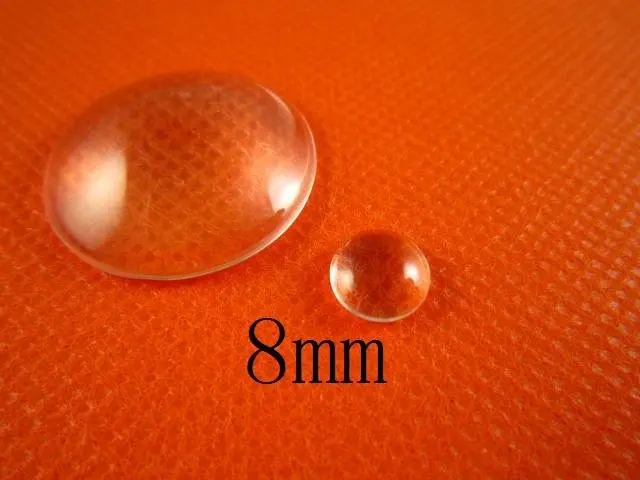 100 шт 8 мм стекло Кабошон Украшение с кристаллами Камея Крышка 1|cabochon transparent|transparent