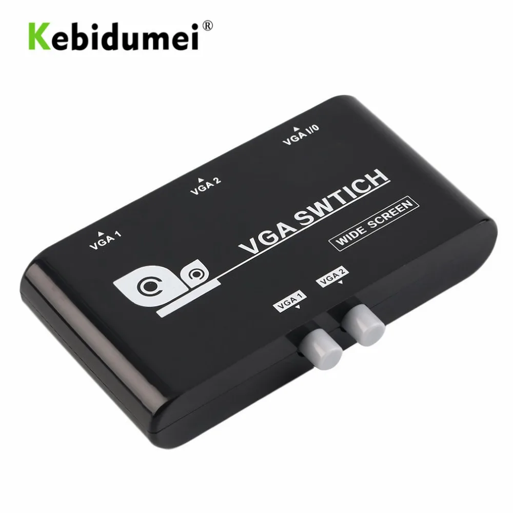 Kebidumei высокое качество 2 в 1 выход VGA/SVGA ручное управление переключатель