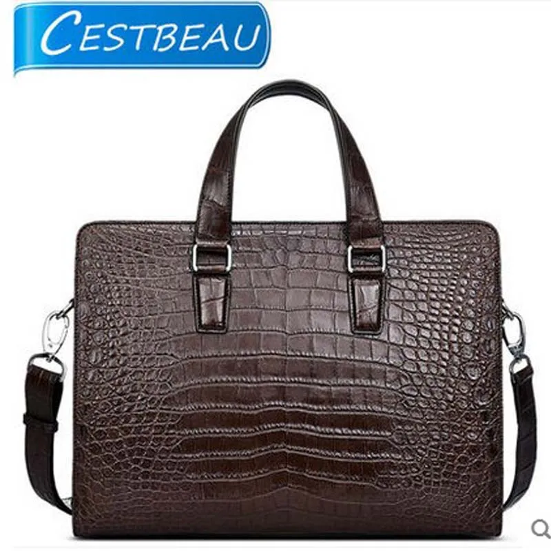 

Cestbeau мужские сумки из натуральной крокодиловой кожи, мужские сумки, мужские деловые сумки, сумка на одно плечо, мужской портфель