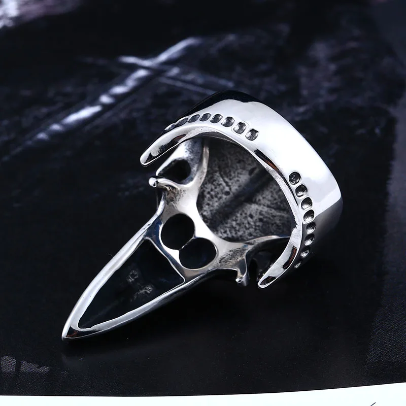 Байер Viking в череп ворона кольцо для мужчин Нержавеющая сталь человек ювелирных