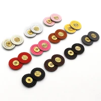5pcsset round genuine leather magnetic snap buckle bag fastener bag replacement sewing accessories diy leather snap buttons