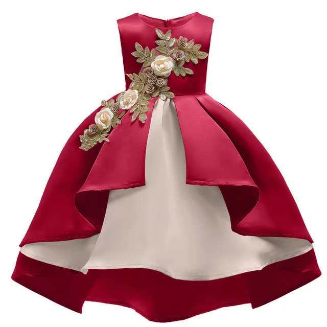 2018 New Summer Baby Girls Dress Children applique Wedding elegant Dresses Kids Party Prom 3-10 Yrs | Детская одежда и обувь