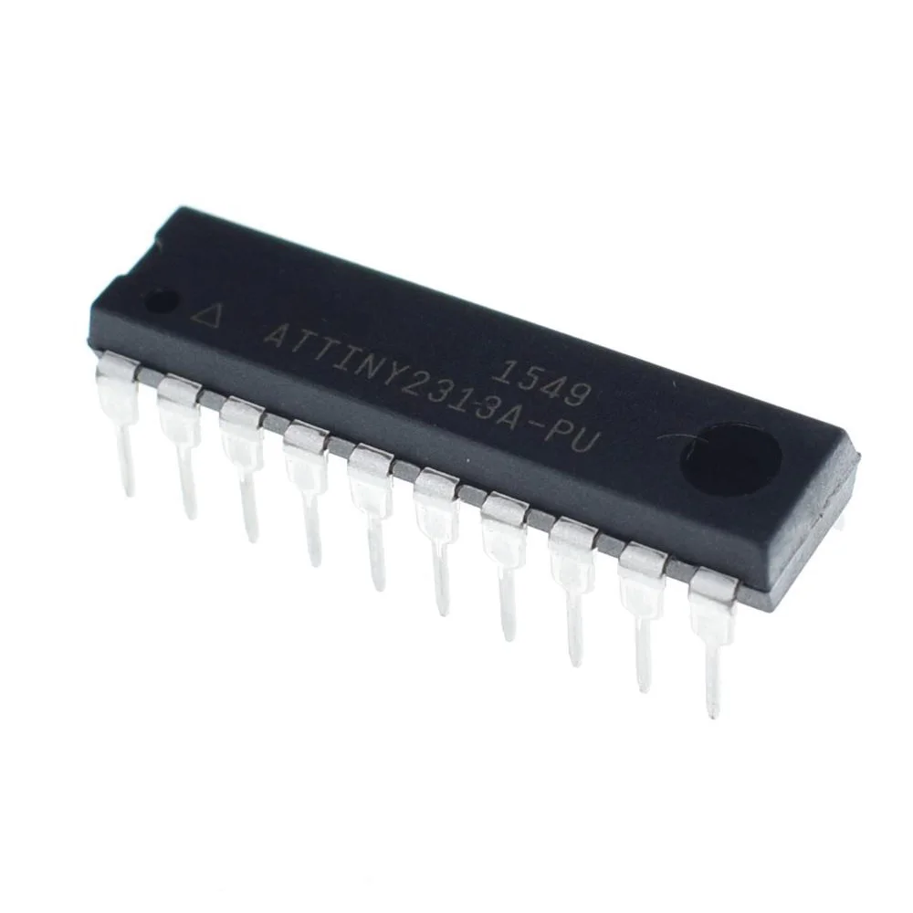 1 шт. ATTINY2313A PU ATTINY2313 DIP20 MCU 8 битный ATtiny AVR RISC 2KB Flash 2 5 V/3 3 V/5 V 20 контактный DIP новый