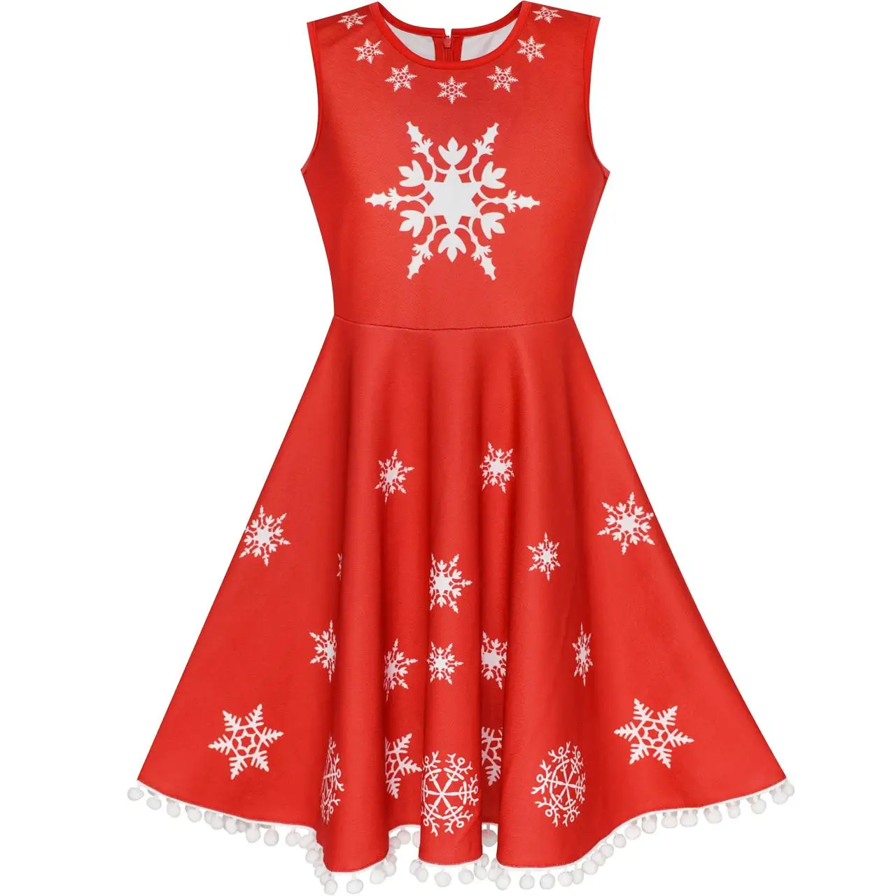 Sunny Fashion платья для девочек платье Цветок Девушка Платье красный Плащ-плащ