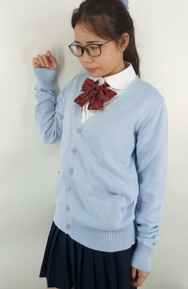 Female cardigan Vintage autumn japanese style students school uniform long sleeve girl New open knitted Coat Y186 |