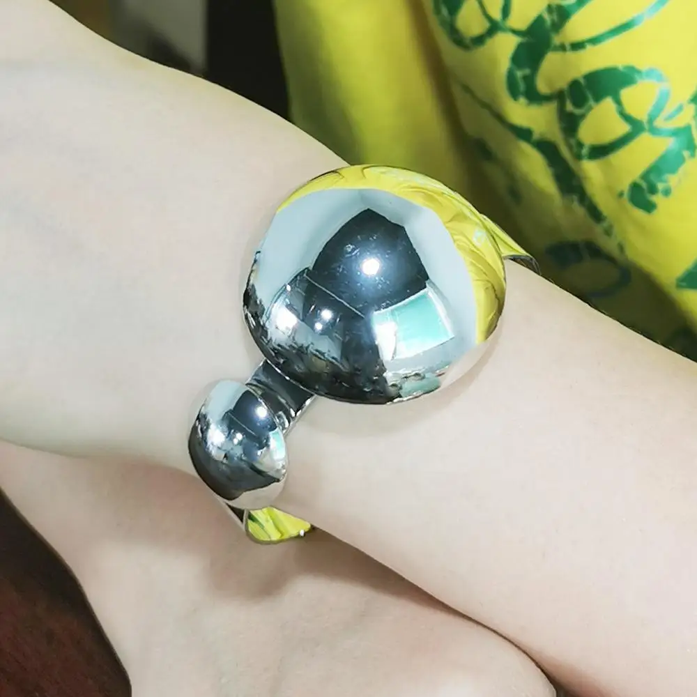 Большой жесткий браслет MANILAI из сплава в стиле панк трендовые геометрические