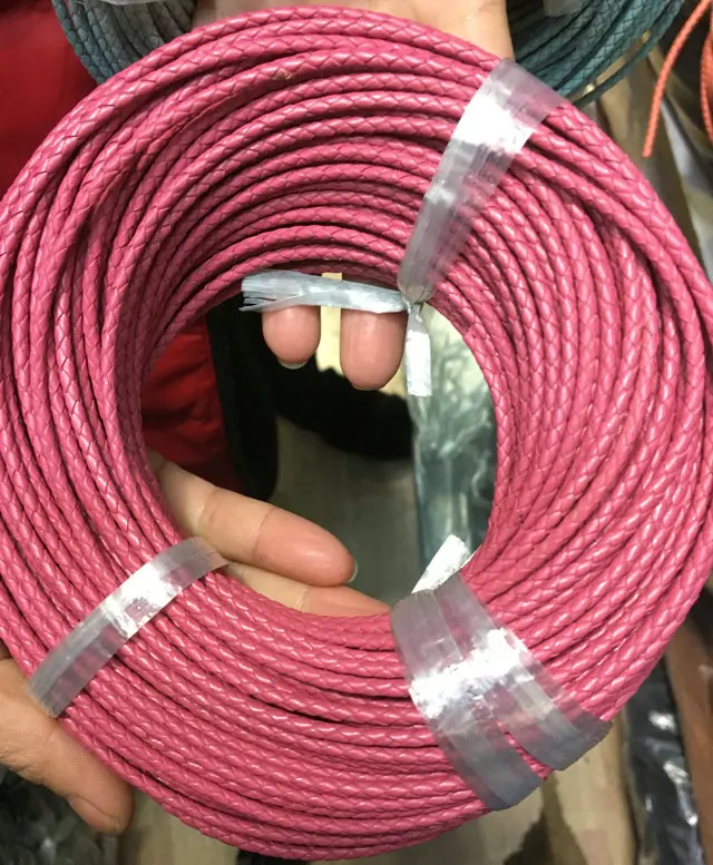 Плетеный кожаный Боло шнурок из натуральной кожи для ремесла полоса ожерелья