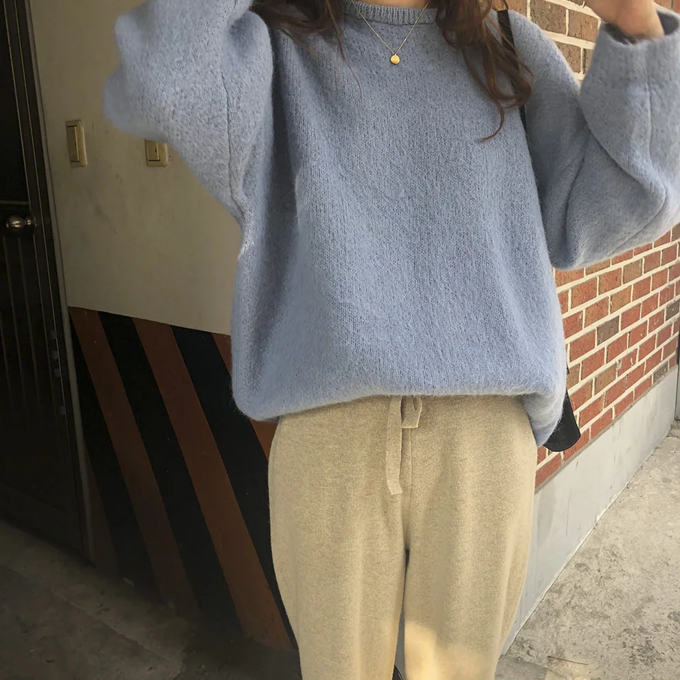 Женский вязаный пуловер с длинным рукавом HAMALIEL осенне-зимний плотный теплый