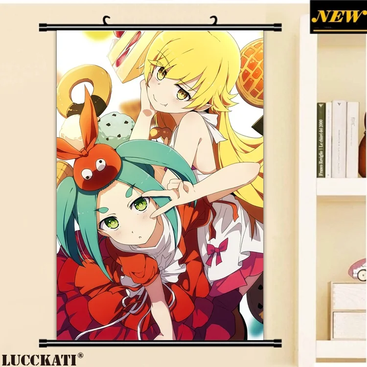 40X60 см Monogatari серии ИСТОРИЯ Bakemonogatari Лолита лоли мультфильм аниме стены прокрутки картина росписи плакат ткань холст живопись