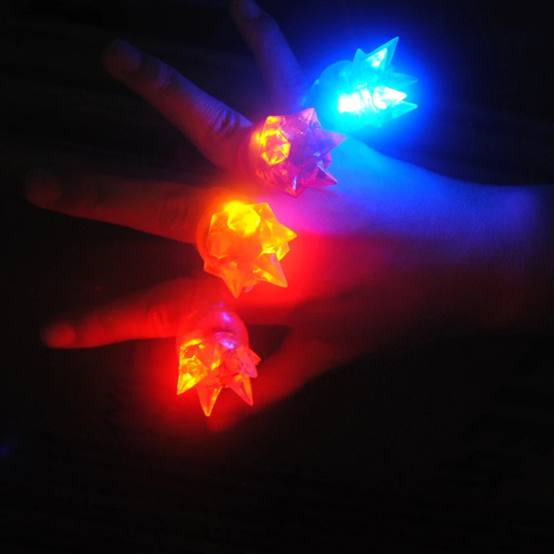 2018 костюм светодиоды Led 25 шт./лот кольцо на палец игрушки красочные дешевые