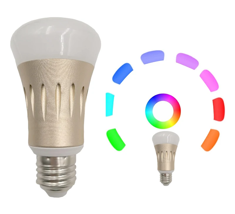 IFTTT светодиодная лампочка с регулированием яркости 2 4G wifi патрон умный свет RGB