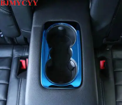 BJMYCYY Car Chrome Matte Rear Water Cup Holder Frame Trim Sticker for Ford New Escape Kuga 2017 | Автомобили и мотоциклы