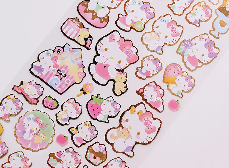 Cute 50pcs/lot Cartoon Melody Hello Kitty Little Twin Stars Stickers DIY Planner Diary Scrapbook Index Phone Album Esco | Игрушки и