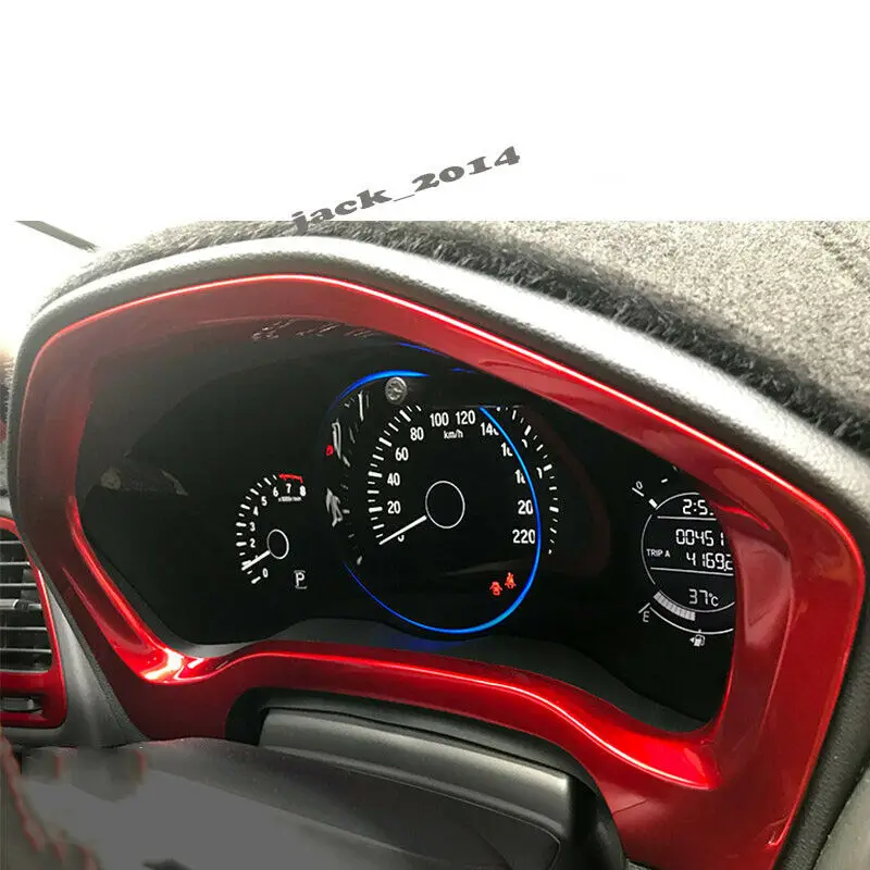 Для Honda HR V HRV 2016 2017 2018 красный приборный датчик панель крышка полоса отделка