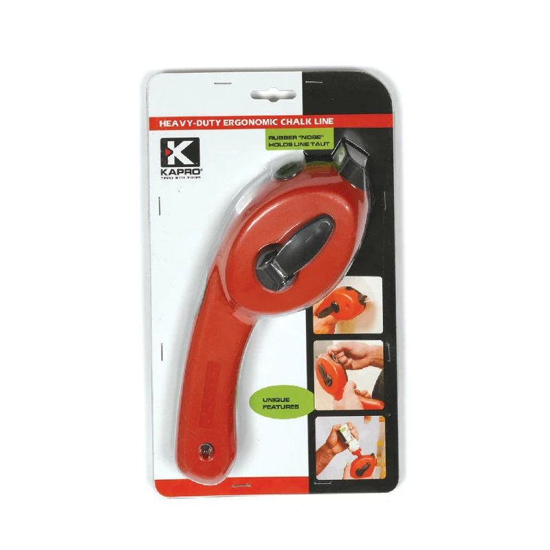 Профессиональный эргономичный Мел KAPRO 30 м резиновый нос все в одном с крючком