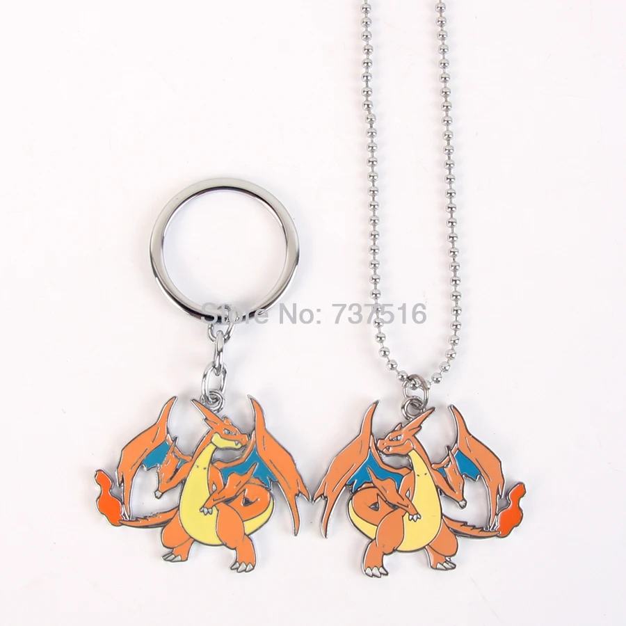 Новые летающие Монстры Огненный Дракон Charizard металлическая анимационная
