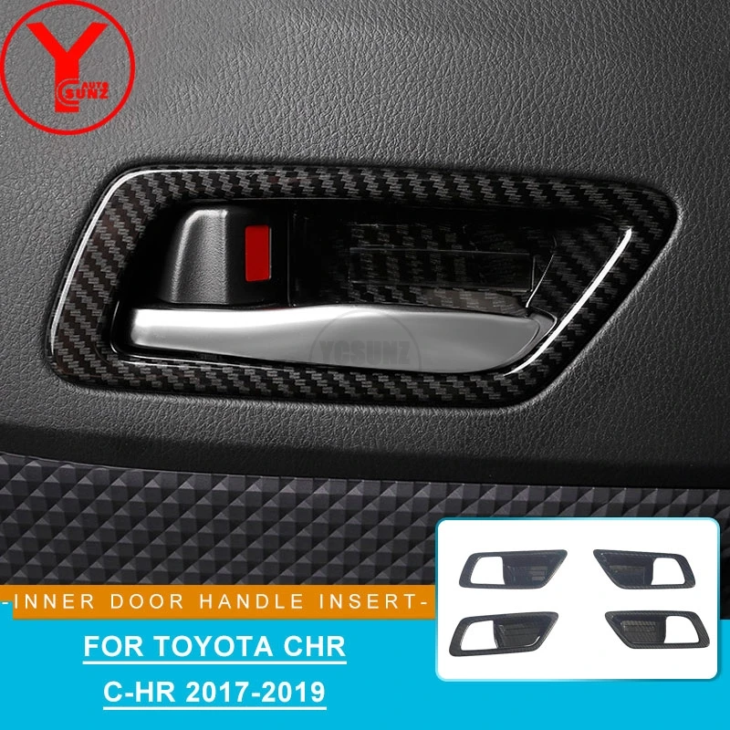 YCSUNZ карбоновый протектор дверной ручки салона автомобиля для toyota c-hr аксессуары