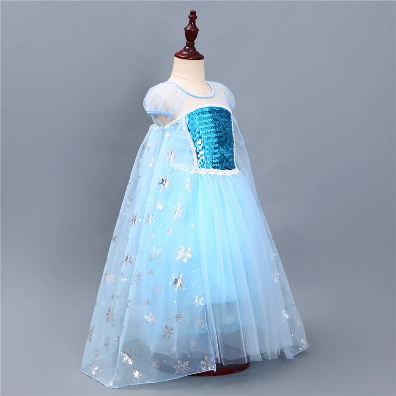 DAYLEBABY Girls Dress Elsa Party Vestidos Cosplay Girl Clothing Anna Snow Queen Print Birthday Princess Kids Costume | Детская одежда и