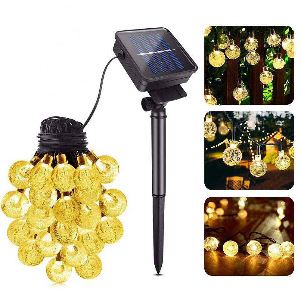 Уличная Водонепроницаемая Рождественская гирлянда на солнечной батарее 7 м 50