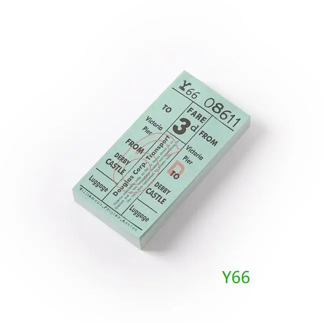 Y66 100 шт \ Набор Винтажный Британский билетный цветной ретро DIY планировщик может записывать записные книжки канцелярские тетради полосы сообщений - Цвет: Y66