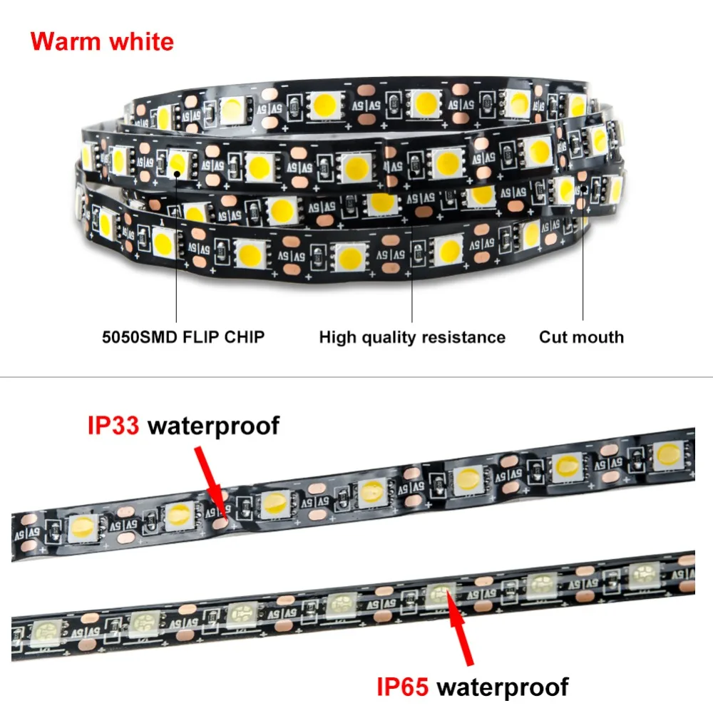 Светодиодная лента EeeToo USB 5 в постоянного тока SMD 5050 50 см 1 м 2 3 4 м|led tape|led strip light usbled |