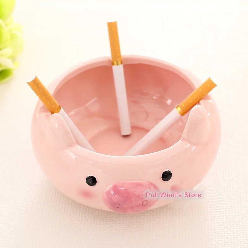 

Very cute animal ceramic ashtray Cartoon animals pig panda frog bear tiger home ashtray