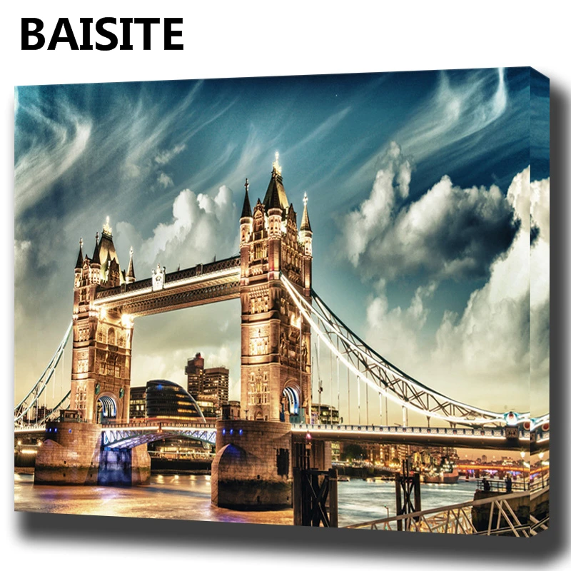 Картина маслом по номерам BAISITE сделай сам на холсте с цветами для гостиной