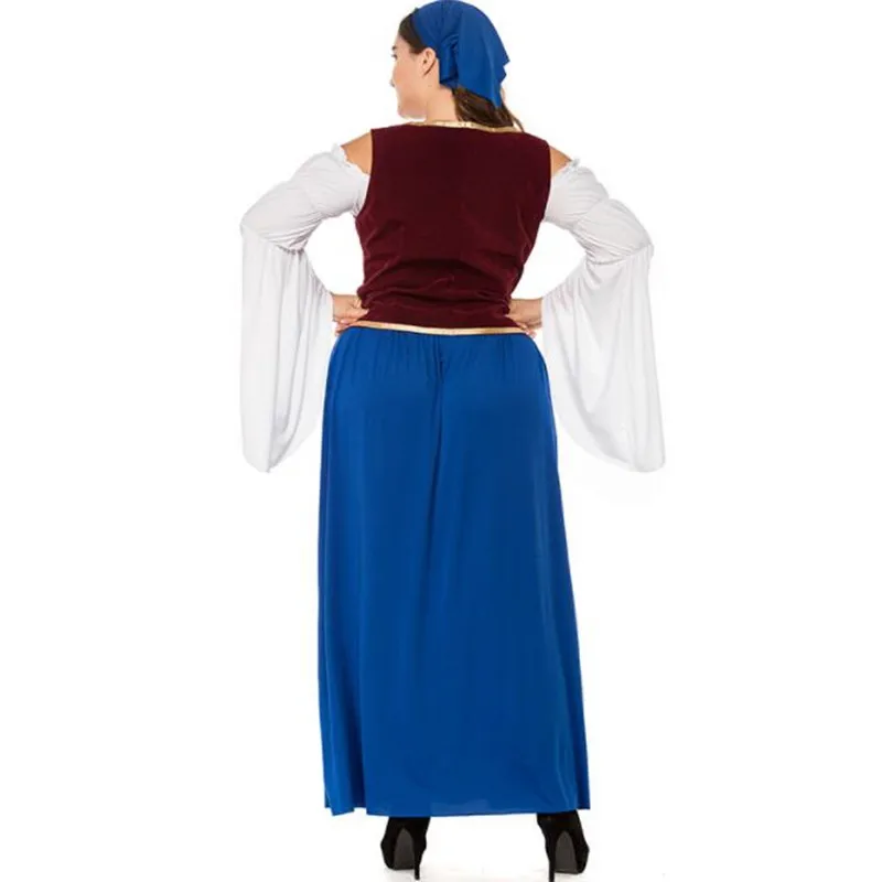 Adults Female Blue White Pirate Cosplay Women Lady Oktoberfest Performance Costumes Party Decoration Costume Halloween|Праздничные