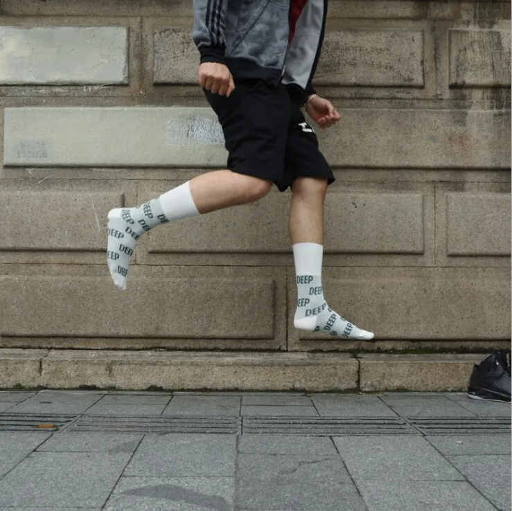 fashion Harajuku men socks cotton color letter autumn casual Breathable long happy sport women calcetines sokken | Мужская одежда